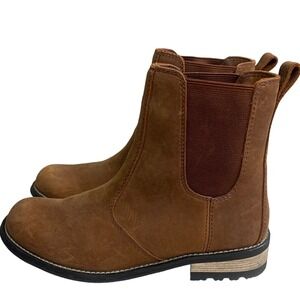 Kodiak Alma Brown Leather Waterproof Chelsea Ankle Boots Womens 7.5 wore 1X